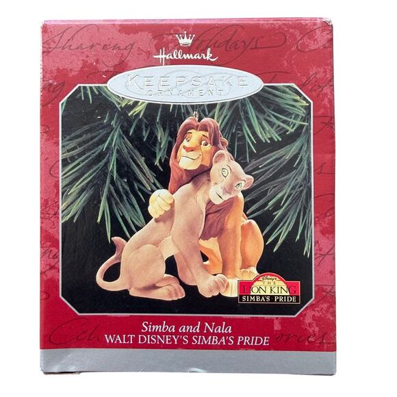 NIB 1998 Hallmark Keepsake "Simba & Nala" Christmas Ornament – The Lion King - Picture 1 of 4
